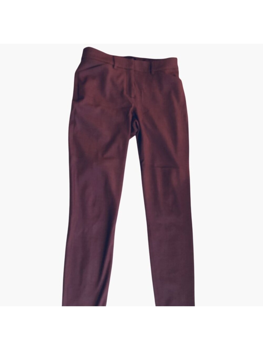 Express Womens Skinny Mid Rise Pants Size 4R Stretch Light Burgundy